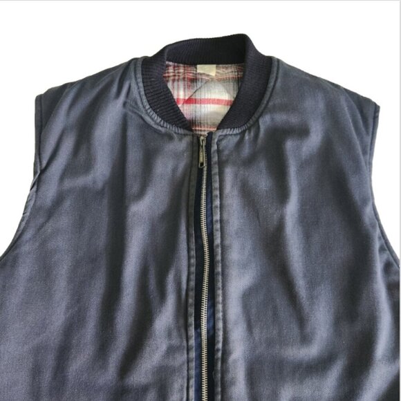 Vintage Sears Vest Men's Size 38 - 40 Wearmaster Lined Fall Vest Blue W/ Pockets - Picture 6 of 11